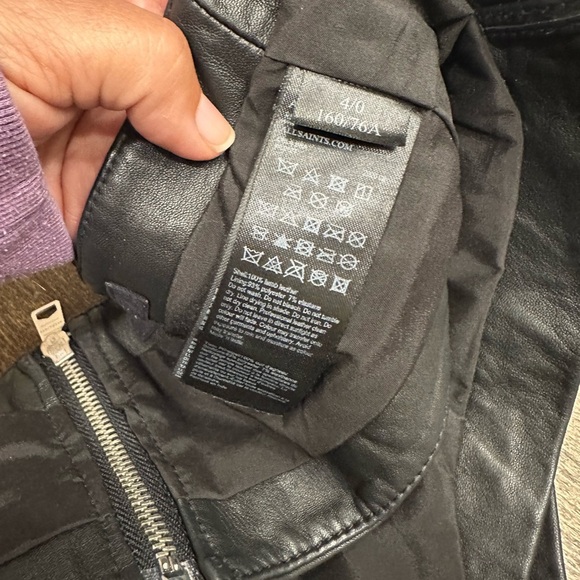 ALL SAINTS Orla Leather Crop Top (12) - Picture 10 of 10